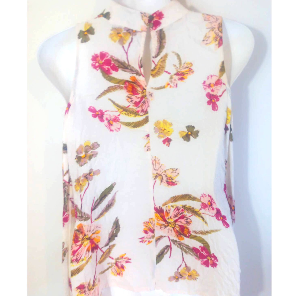NWT Wonderly Women XS Floral Lace Cold Shoulder Long Sleeve Top Vintage Boho - Picture 5 of 7